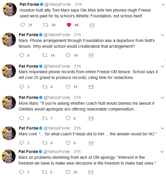 Forde tweets July 31 2017