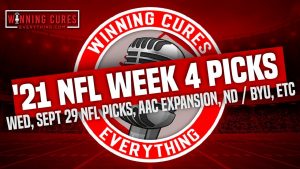 Read more about the article WCE Show 9/29: NFL Week 4 Spread Picks, Colorado St & Air Force AAC expansion, ND vs BYU, super contest, etc