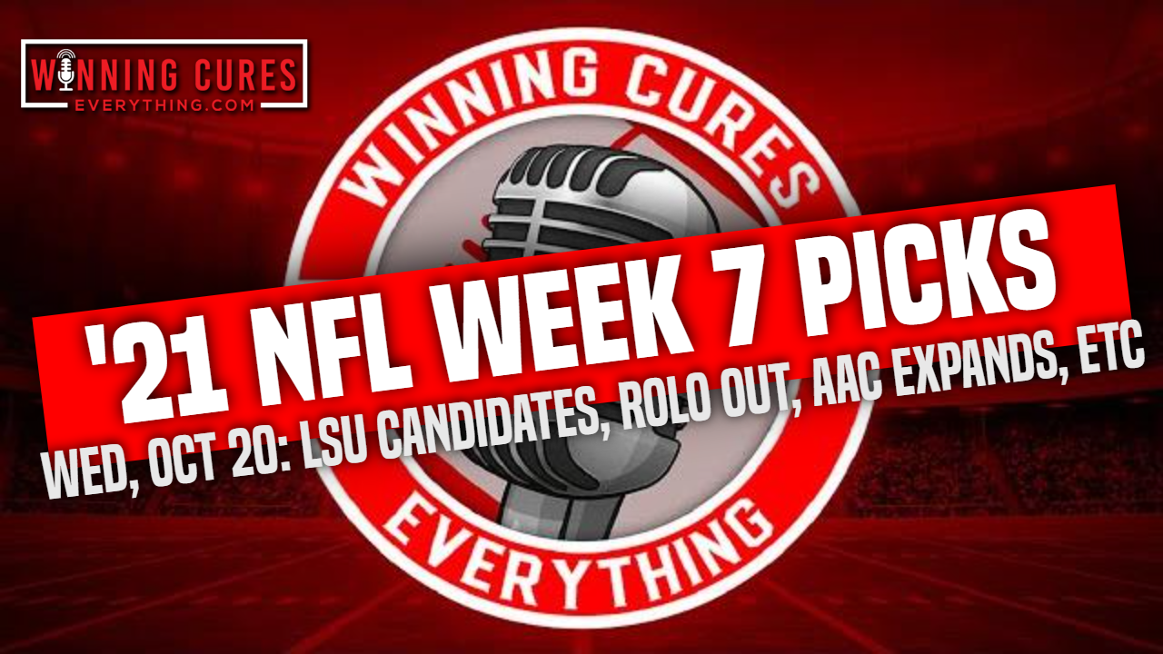 Read more about the article WCE Show 10/20: NFL Week 7 Picks, LSU candidates list, Rolovich out at WSU, AAC expansion pulls 6 from C-USA