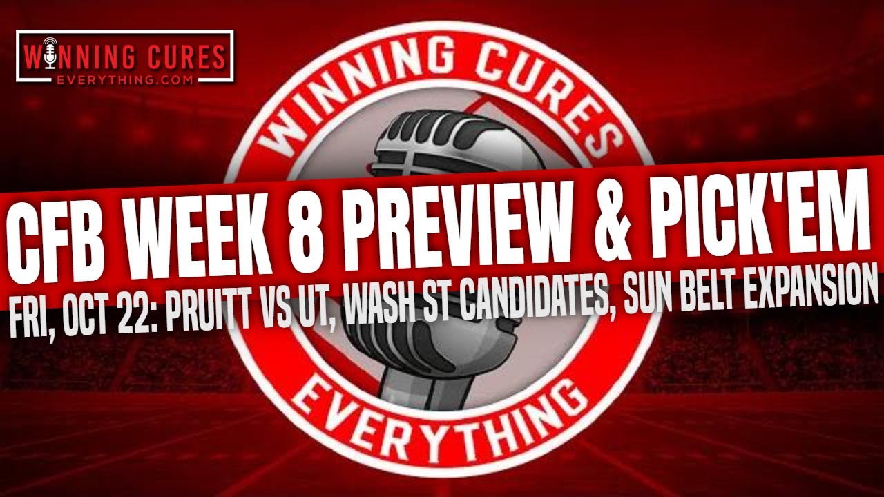 Read more about the article WCE Show 10/22: College Football Week 8 Preview & Picks, Pruitt threatens Tennessee, Washington St candidates, Sun Belt expansion