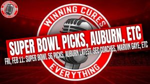 Read more about the article 2/10 Super Bowl Spread Picks, Props, Auburn latest, SEC coaches meetings, Marvin Gaye impersonator