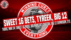 Read more about the article 3/24 Sweet 16 bets, Dolphins get Tyreek Hill, Big 12 expansion, Vandy new logo, Arch Manning, etc