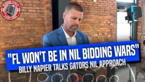 Read more about the article Billy Napier says Florida football will not get involved in NIL bidding wars